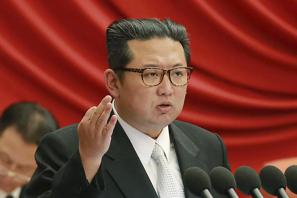 In this photo provided by the North Korean government, North Korean leader Kim Jong Un attends a meeting of the Central Committee of the ruling Workers' Party in Pyongyang, North Korea, in December 2021.