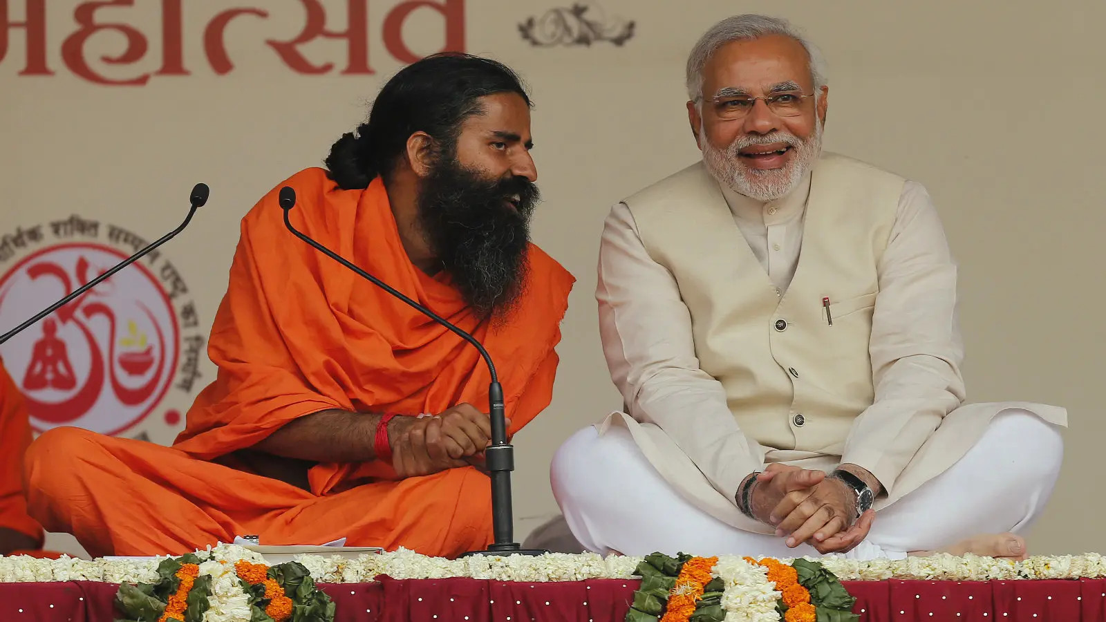 File Photo: Indian yoga entrepreneur and businessman Baba Ramdev launched a swadeshi WhatsApp lookalike, Kimbho, in 2018. Photo Credit: Quartz India