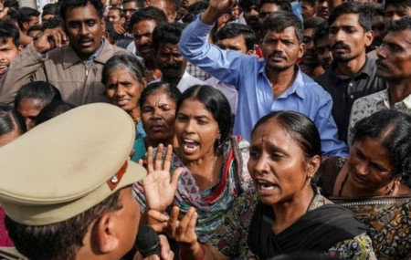 Protesters in India demonstrate demanding death penalty for rapists in this file photo.