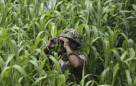 The machine guns peeking over parapets of small, sandbagged concrete bunkers and the heavy artillery cannons dug deep into Himalayan Kashmir’s rugged terrain have fallen silent.