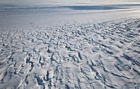 This January 2010 photo provided by Ian Joughin shows the area near the grounding line of the Pine Island Glacier along its west side in Antarctica.