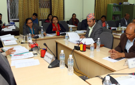 The meeting of State Affairs and Good Governance Committee on Friday. RSS Photo