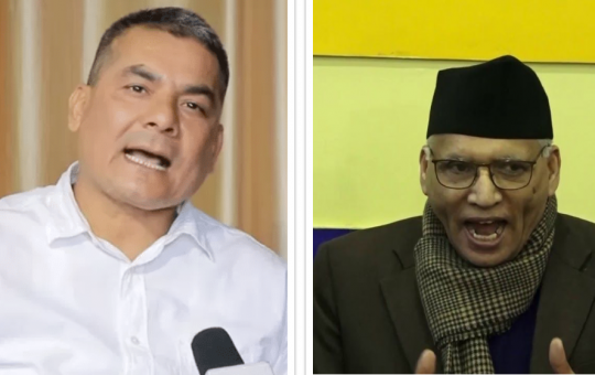 Prasai (l) and Giri