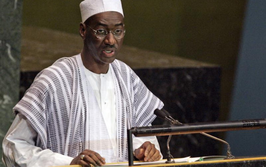 In this Thursday Sept. 21, 2006, file photo, Mali's Minister for Foreign Affairs and International Cooperation Moctar Ouane addresses the 61st session of the United Nations General Assembly at the United Nations headquarters.