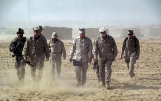 This November 2011 photo shows Gen. James Amos, commandant of the Marine Corps, in Helmand province in southern Afghanistan.
