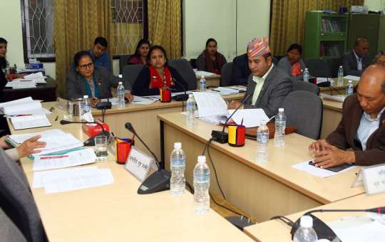 The meeting of State Affairs and Good Governance Committee on Friday. RSS Photo