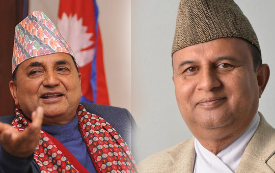 Ishwar Pokharel (l) and Shankar Pokharel