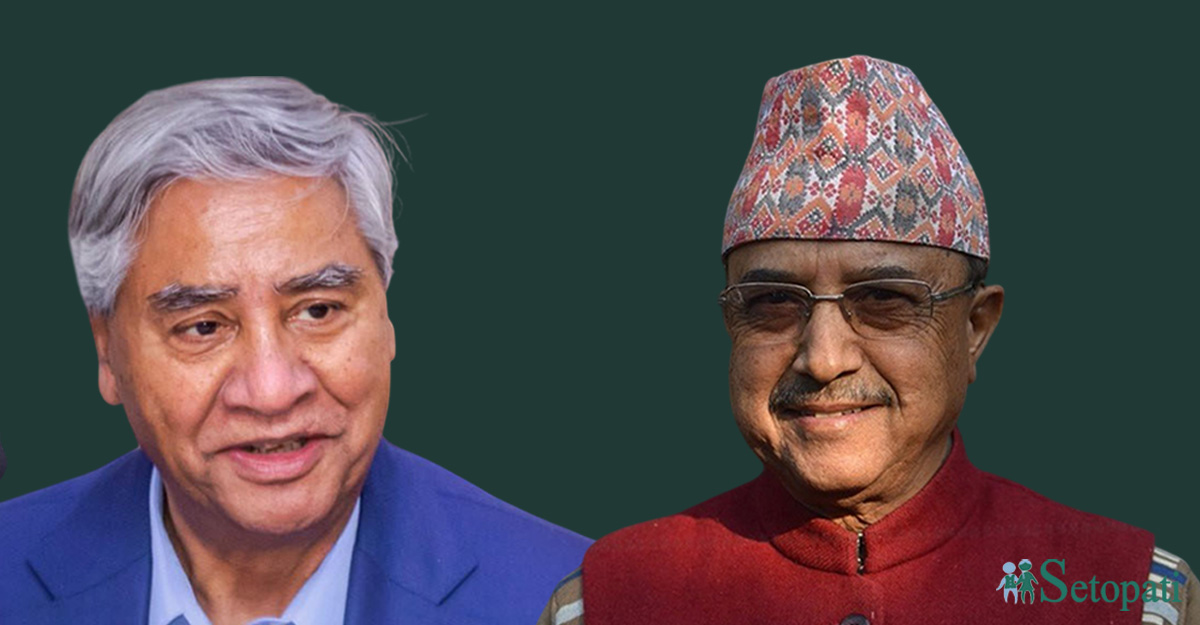 Deuba (L) and Khadka