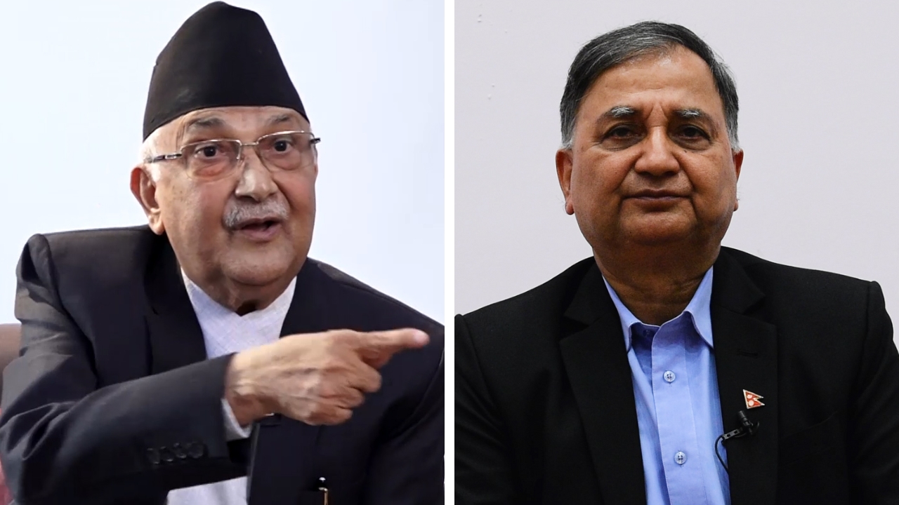 Ishwar Pokharel stands for 70-year, two-term limits that would bar Oli from leading UML