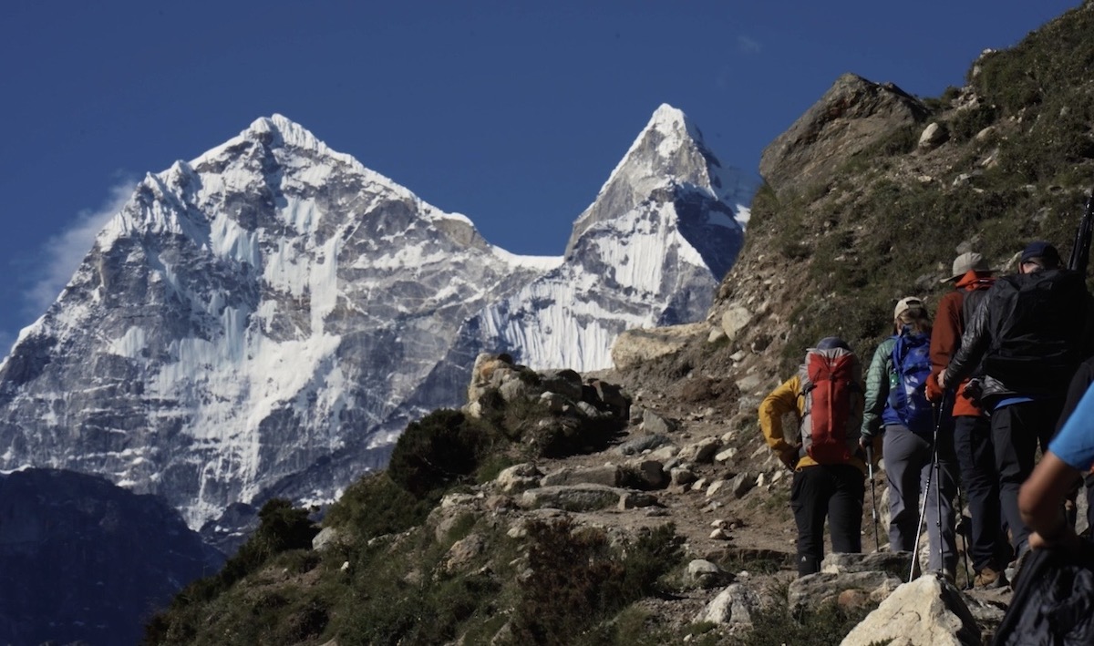 A film made during a two-week trek in Khumbu says – Look down, not up!
