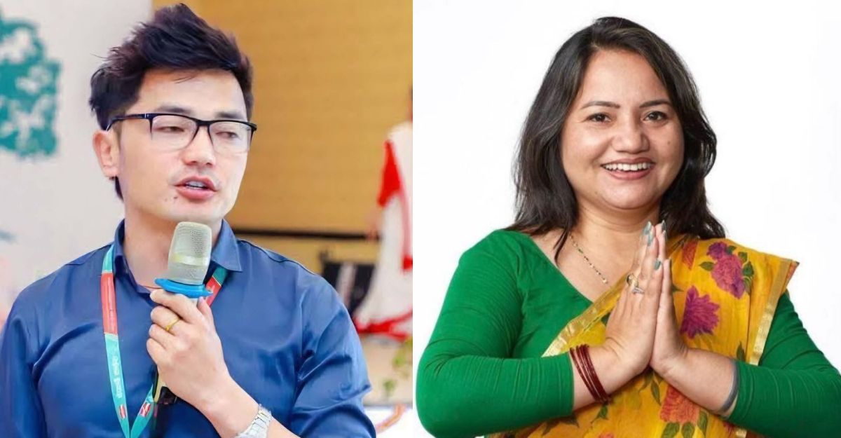 FILE - Nishkal Rai (left) and Basana Thapa