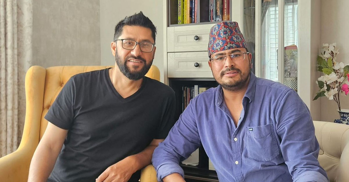 Rabi Lamichhane (left) and Gyanendra Shahi