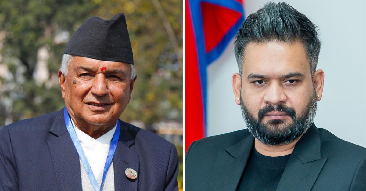FILE - President Ram Chandra Paudel (left) and Prime Minister Balen Shah
