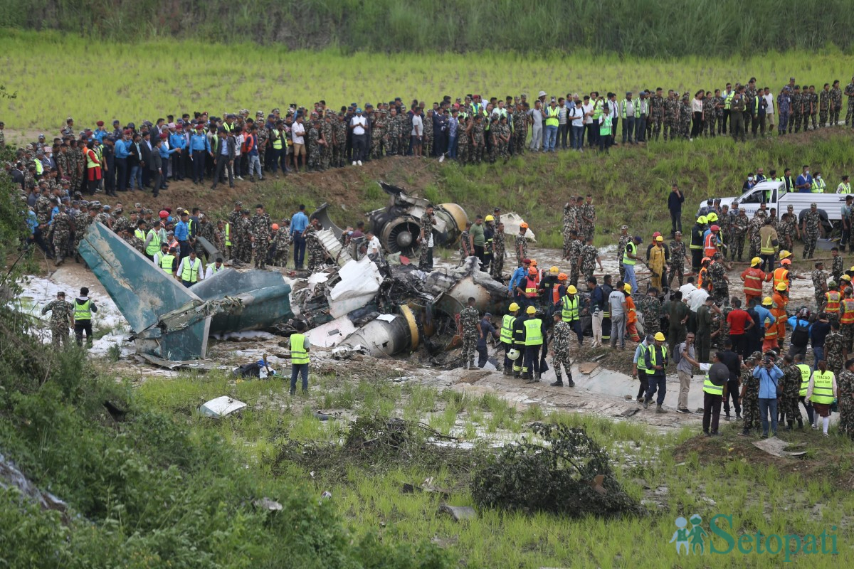 Saurya Airlines plane with 19 onboard crashes while taking off from TIA