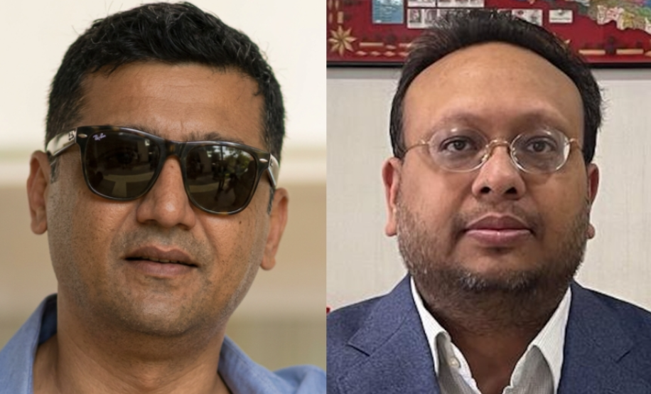 FILE - Deepak Bhatta (left) and Sulav Agrawal