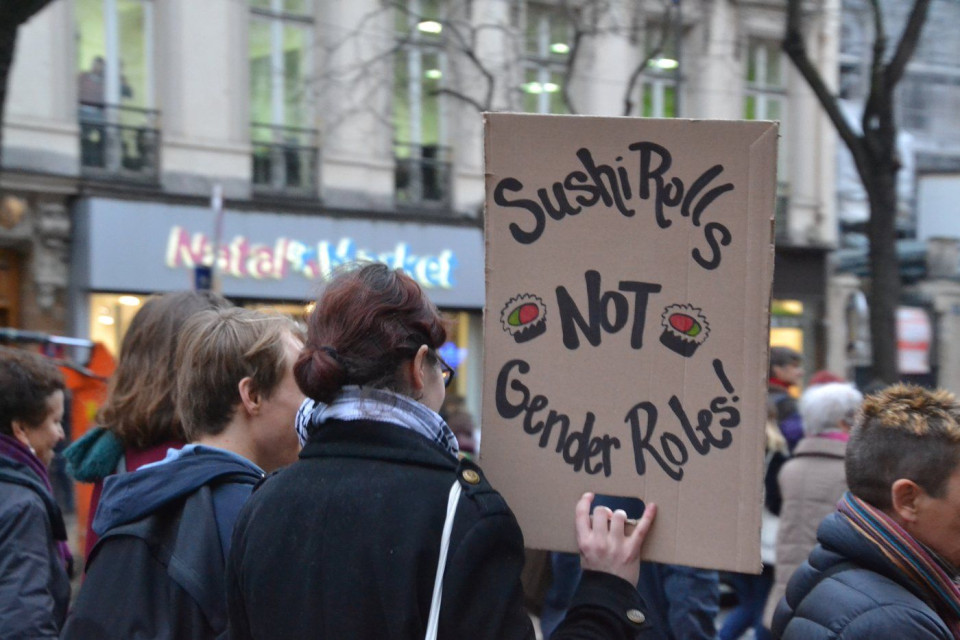 File photo of demonstration for women's rights in Paris.