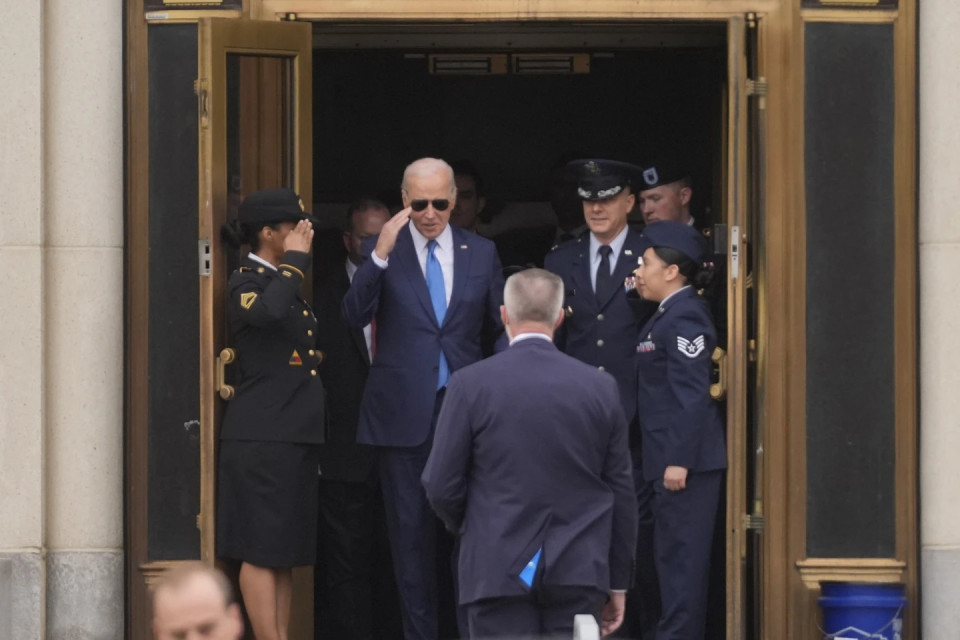 US President Joe Biden departs Walter Reed National Military Medical Center following a physical, Wednesday, Feb. 28, 2024, in Bethesda, Maryland. AP/RSS Photo
