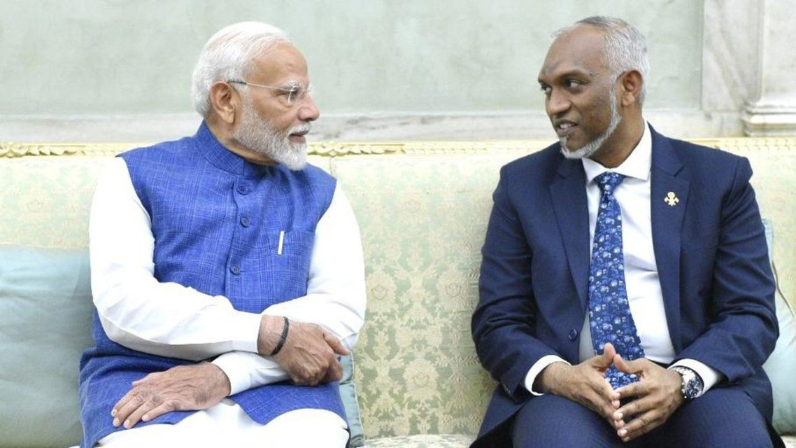 Narendra Modi with Maldives President Mohamed Muizzu. There is a sense of renewed engagement between the two new governments.