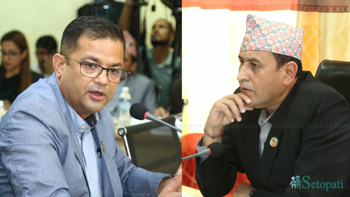 Padam Giri (left) and Ramhari Khatiwada (Photo: Nabin Babu Gurung/Setopati)