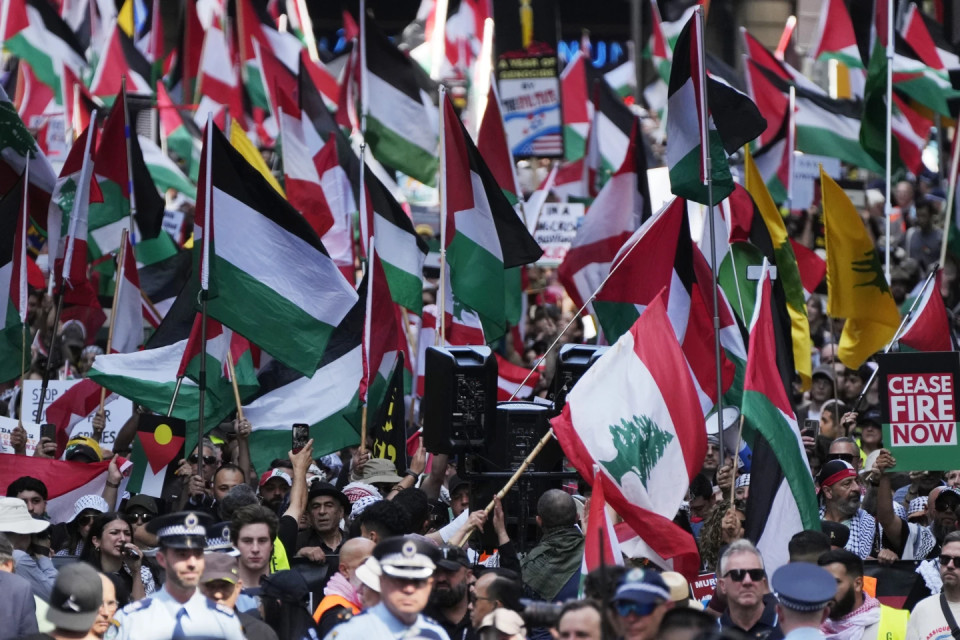 Pro-Palestine rally in Sydney. AP/RSS Photo