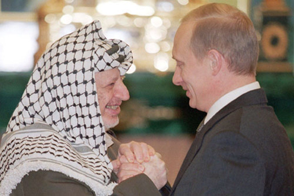 Moscow has long supported terrorist groups in the Middle East, such as the PLO under Yasser Arafat (seen here meeting Putin in 2001). Now that support could help it recruit more mercenaries for its war in Ukraine. Moscow has long supported terrorist groups in the Middle East, such as the PLO under Yasser Arafat (seen here meeting Putin in 2001). Now that support could help it recruit more mercenaries for its war in Ukraine.