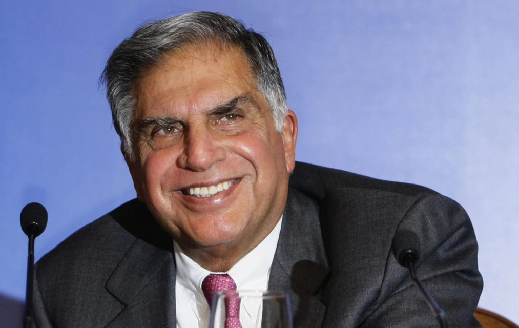 FILE - Tata Sons Chairman Ratan Tata reacts as he speaks during a press conference prior to the launch event of the Tata Nano in Mumbai, India, March 23, 2009. (AP Photo)