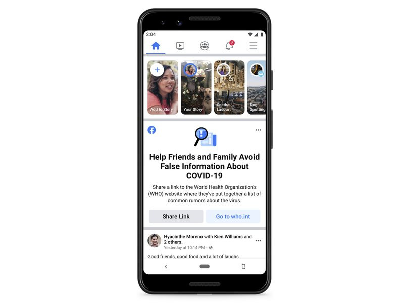 This undated image provided by Facebook shows the Facebook app on a cellular telephone.
