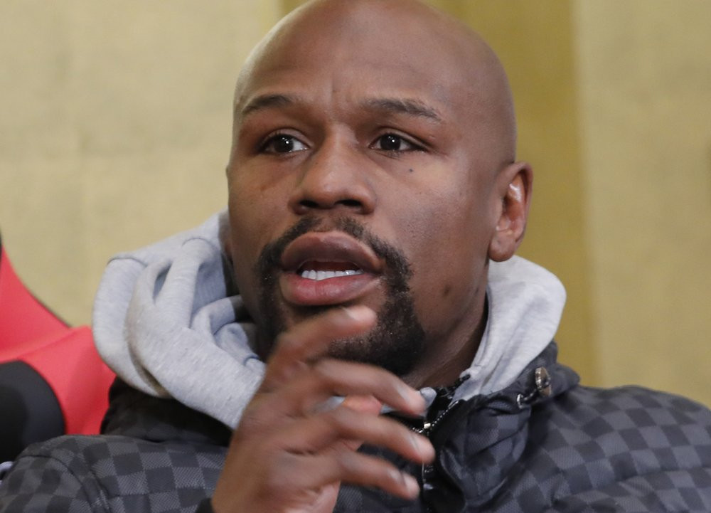 In this Dec. 29, 2018, file photo, Floyd Mayweather Jr. speaks during a news conference in Tokyo. Former boxing champion Mayweather has offered to pay for George Floyd’s funeral and memorial 