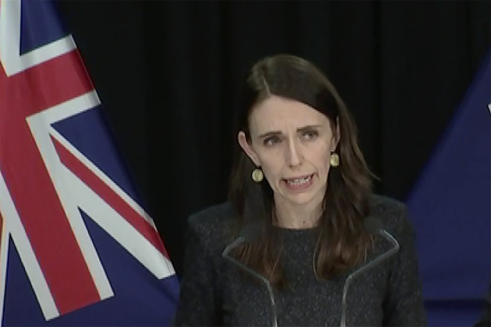 In this image from a video, New Zealand Prime Minister Jacinda Ardern speaks at a news conference in Wellington, New Zealand Tuesday, Aug. 11, 2020.