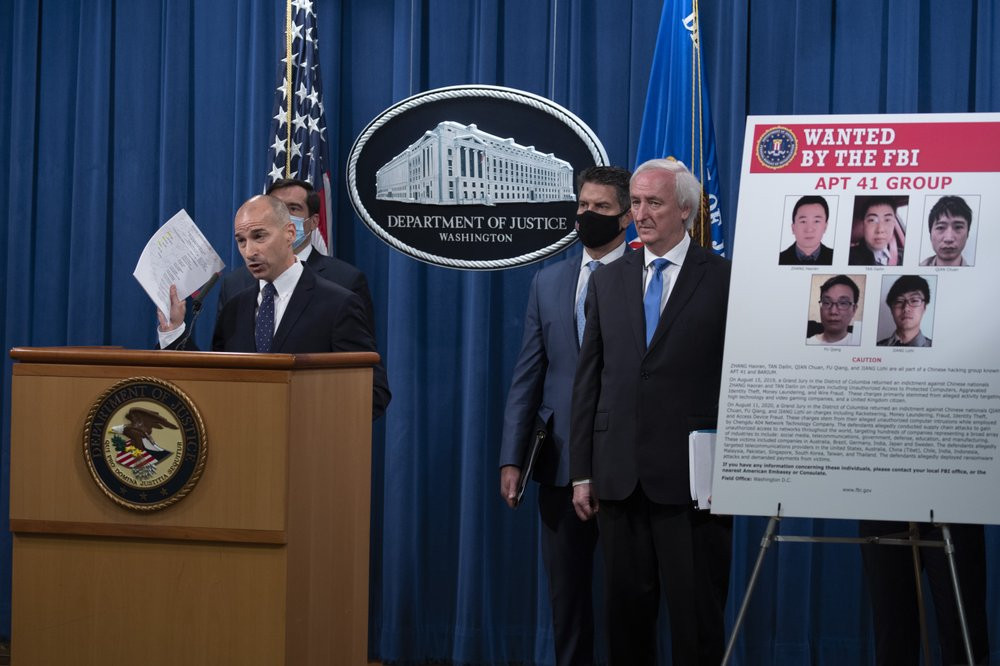 Acting U.S. Attorney for the District of Columbia Michael R. Sherwin speaks, Wednesday, Sept. 16, 2020 at the Justice Department in Washington.
