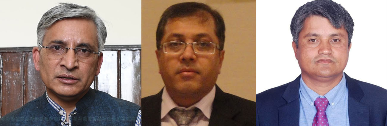 (From left) Rimal, Bhattarai and Thapa