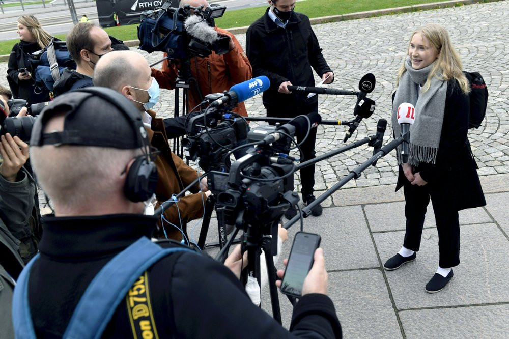 Aava Murto, 16, assumed the post of Finnish prime minister for one day in the “Girls Takeover” scheme part of the U.Ns’ Day of the Girl to raise more awareness of gender equality in the world