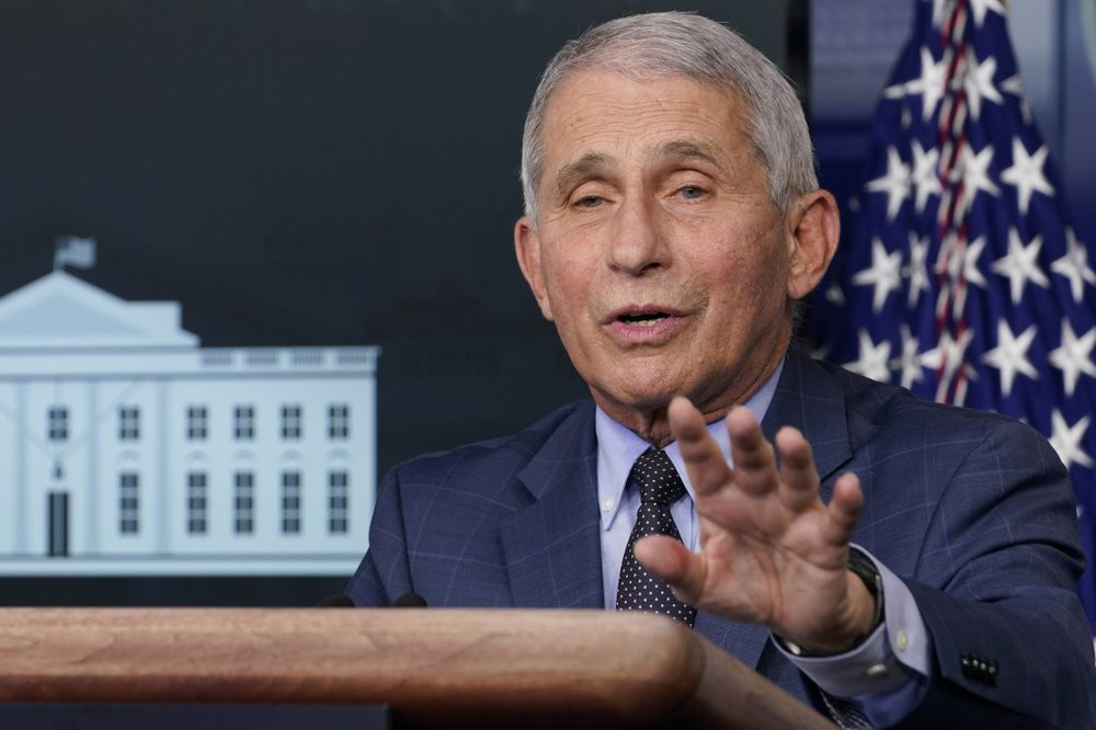 Dr. Anthony Fauci, director of the National Institute for Allergy and Infectious Diseases, speaks during a news conference with the coronavirus task force at the White House in Washington, Th