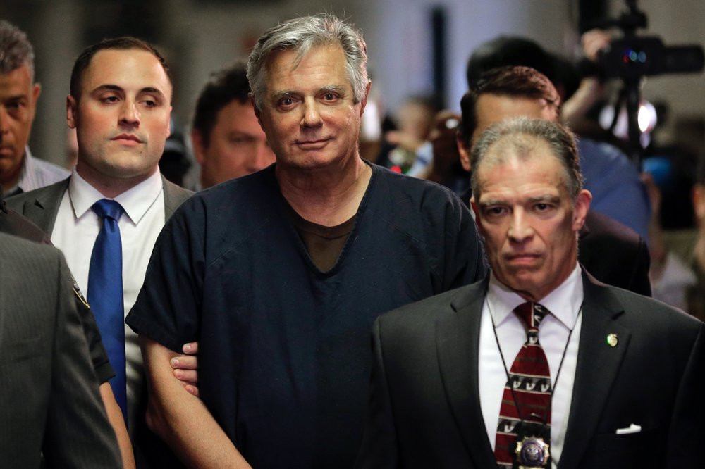In this Thursday, June 27, 2019 file photo, Paul Manafort arrives in court in New York.