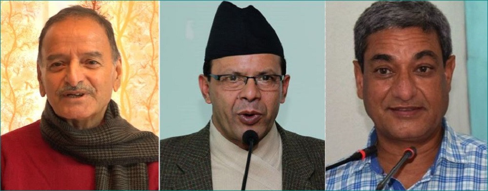 (From L) Sitaula, Rijal and Lekhak