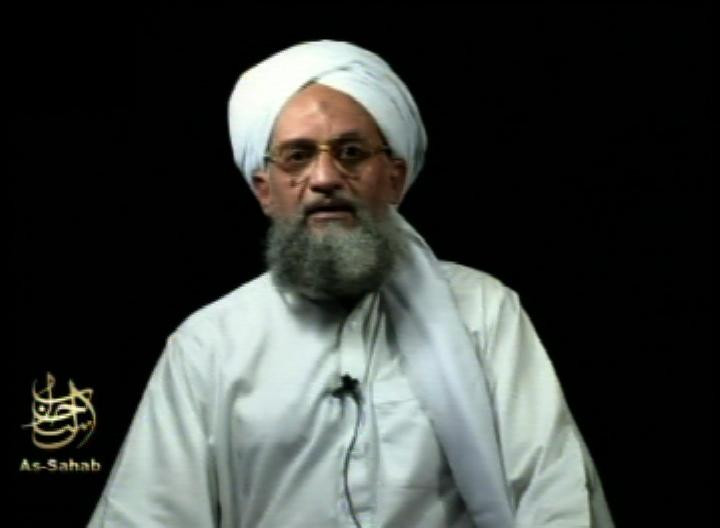 This frame grab from video shows al-Qaida's leader Ayman al-Zawahri at an unknown location, in a videotape issued Saturday, Sept. 2, 2006.