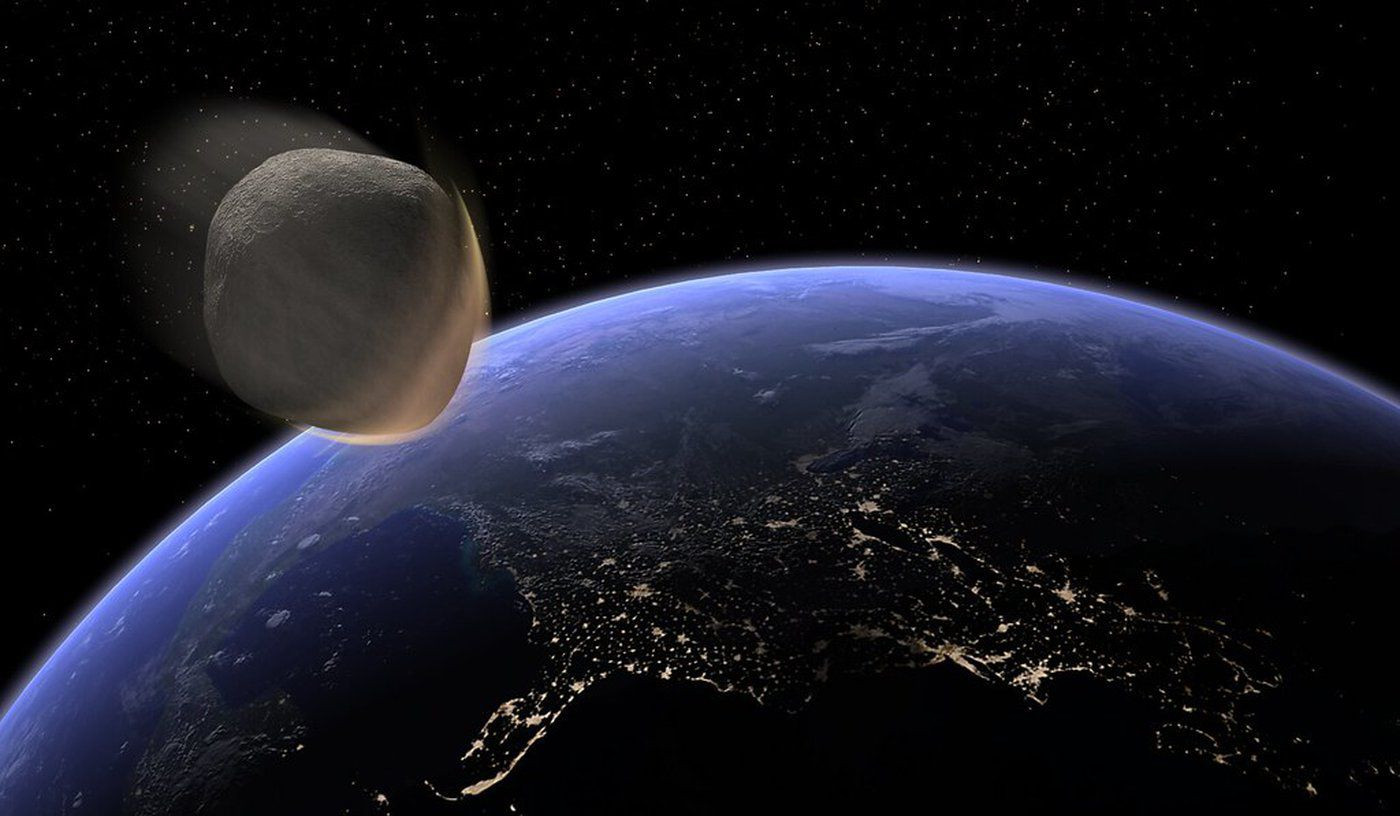 Sending a sparecraft up to deflect an asteroid is not just a matter of launching and waiting - if only matters were that simple. (Earth-impacting Asteroid by Kevin M Gill available at https:/