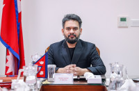 Prime Minister Balen Shah attends a Cabinet meeting held in Singha Durbar before the Parliament session on Wednesday. (Photo: Prime Minister’s Secretariat)