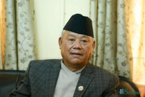 FILE - Nepali Congress parliamentary party leader Bhishma Raj Angdembe