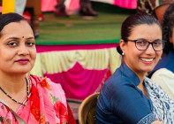 Health Minister Nisha Mehta (left) and Law Minister Sobita Gautam