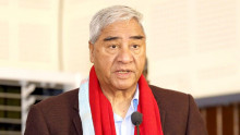 FILE- Sher Bahadur Deuba