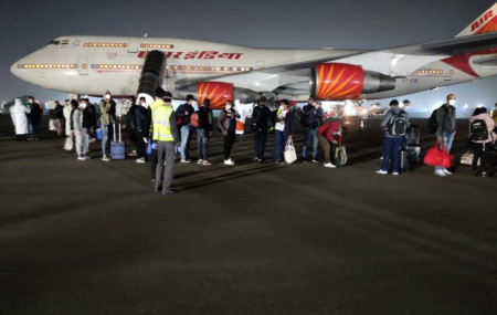 Nepali stranded in cruise ship quarantined in Japan brought to Delhi