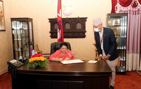 President authenticates Constitution amendment bill to implement new map
