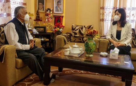 Chinese envoy meets NC senior leader Paudel