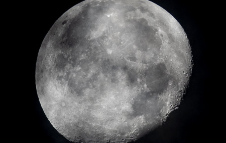 In this early Monday, Oct. 5, 2020, file photo, a waning moon is seen at the sky over Frankfurt, Germany.