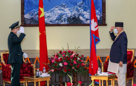 Chinese Defense Minister meets PM Oli