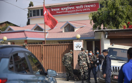 CPN standing committee meeting starts amidst tight security, Oli absent