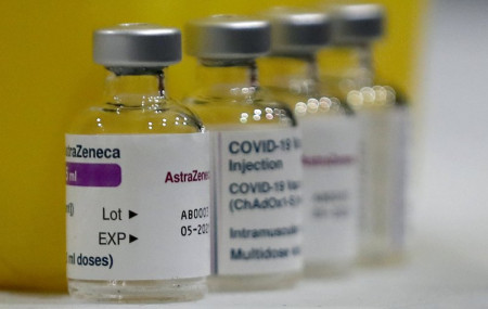 AstraZeneca vaccine is ready to be used at a homeless shelter in Romford, east London, Wednesday, Feb. 3, 2021.