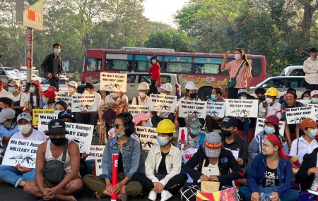 Protests swell after Myanmar junta raises specter of force