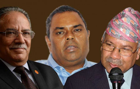 Dahal, Nepal, Upendra Yadav meet at Hattiban